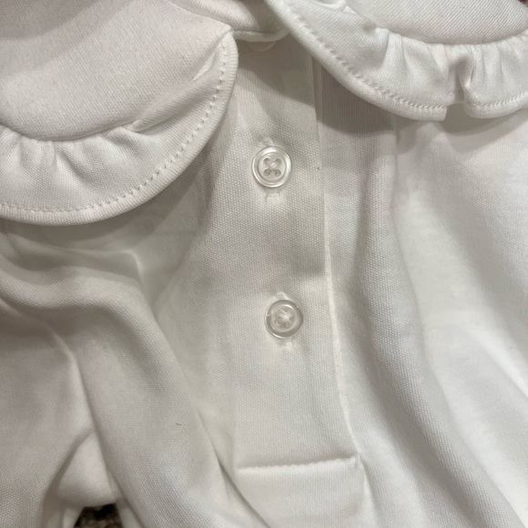 NWT Lila and Hayes Emily Shirt, Ruffle Peter Pan Collar Short Sleeve Shirt - Picture 6 of 6